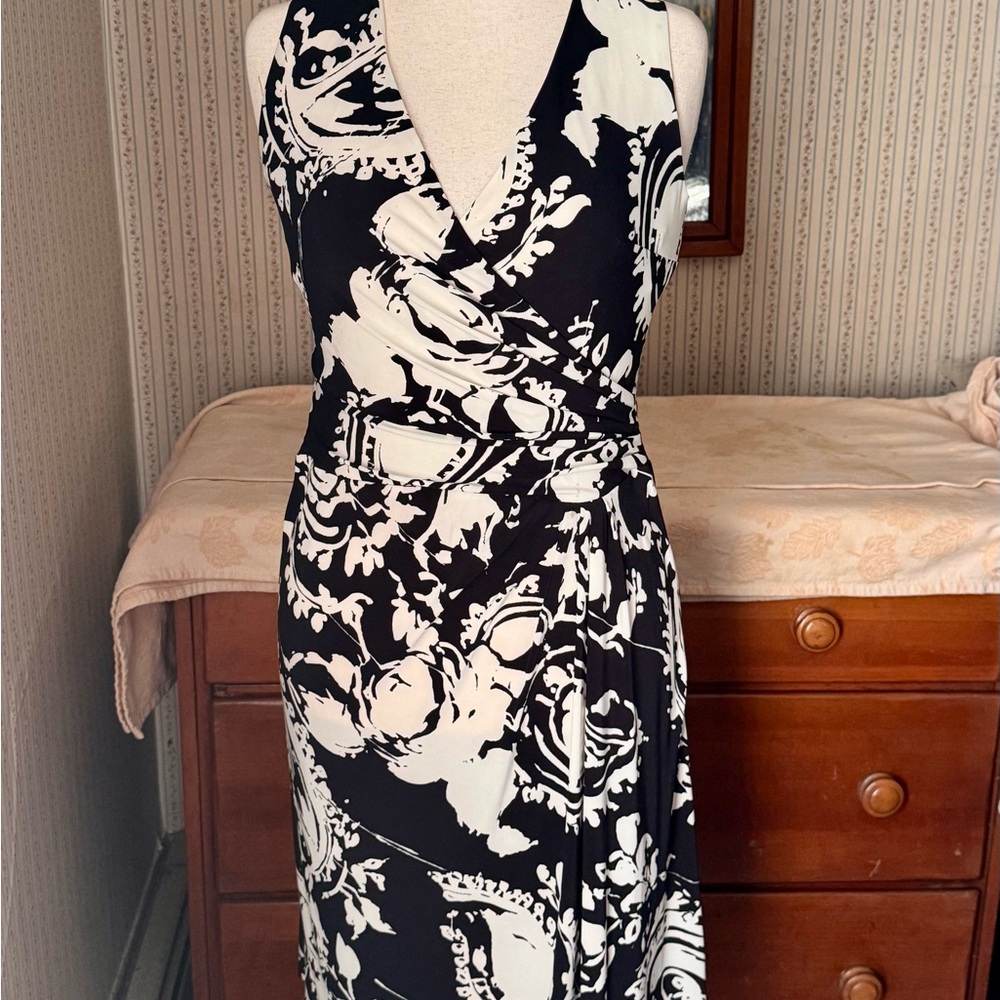 Elegant Lauren Black and White Dress